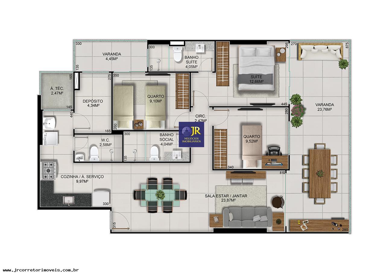 Apartamento à venda com 3 quartos, 1 suíte, 2 vagas e 130m² no Itapuã, Vila Velha (ES) — foto 4 de 18