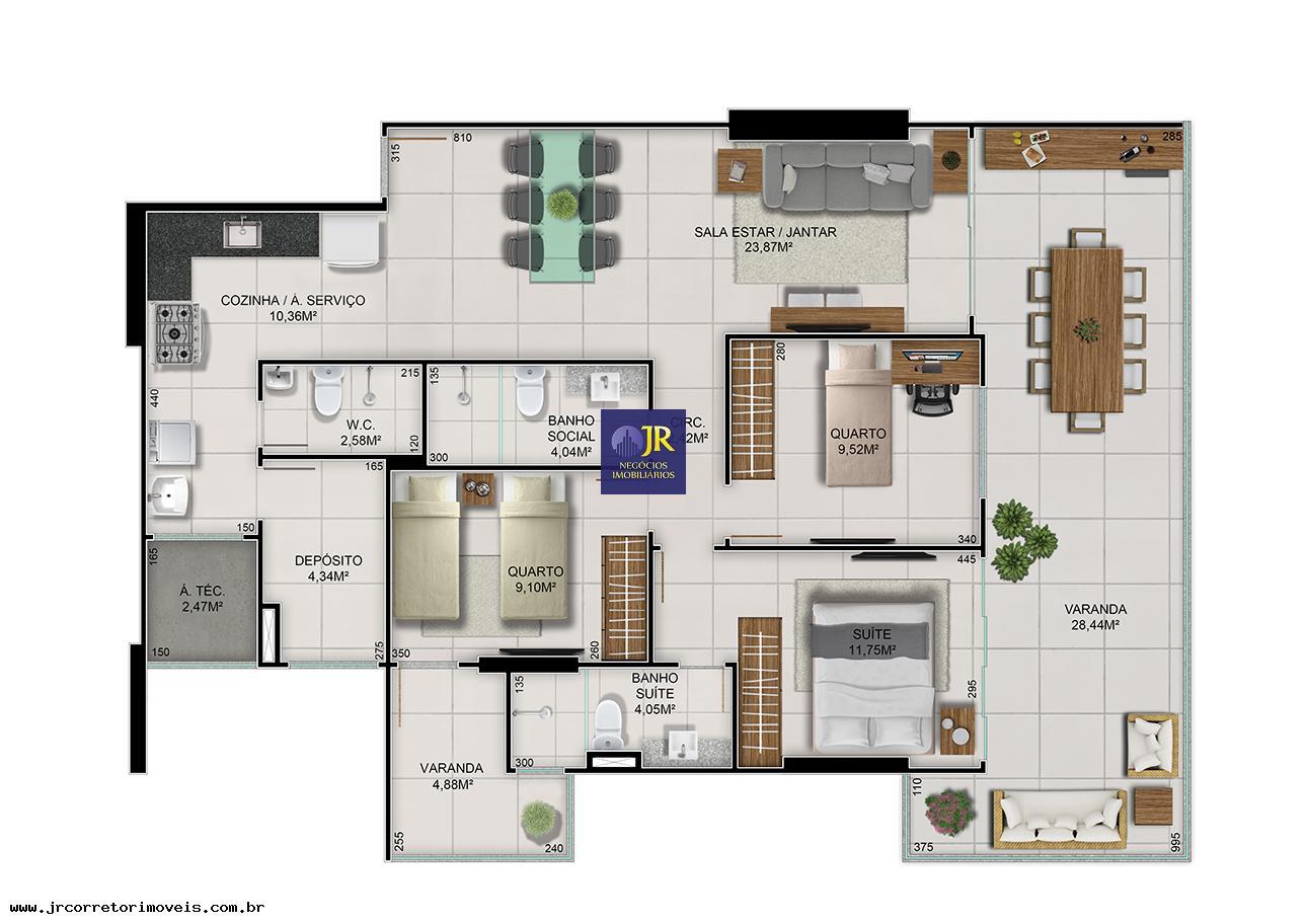 Apartamento à venda com 3 quartos, 1 suíte, 2 vagas e 130m² no Itapuã, Vila Velha (ES) — foto 5 de 18