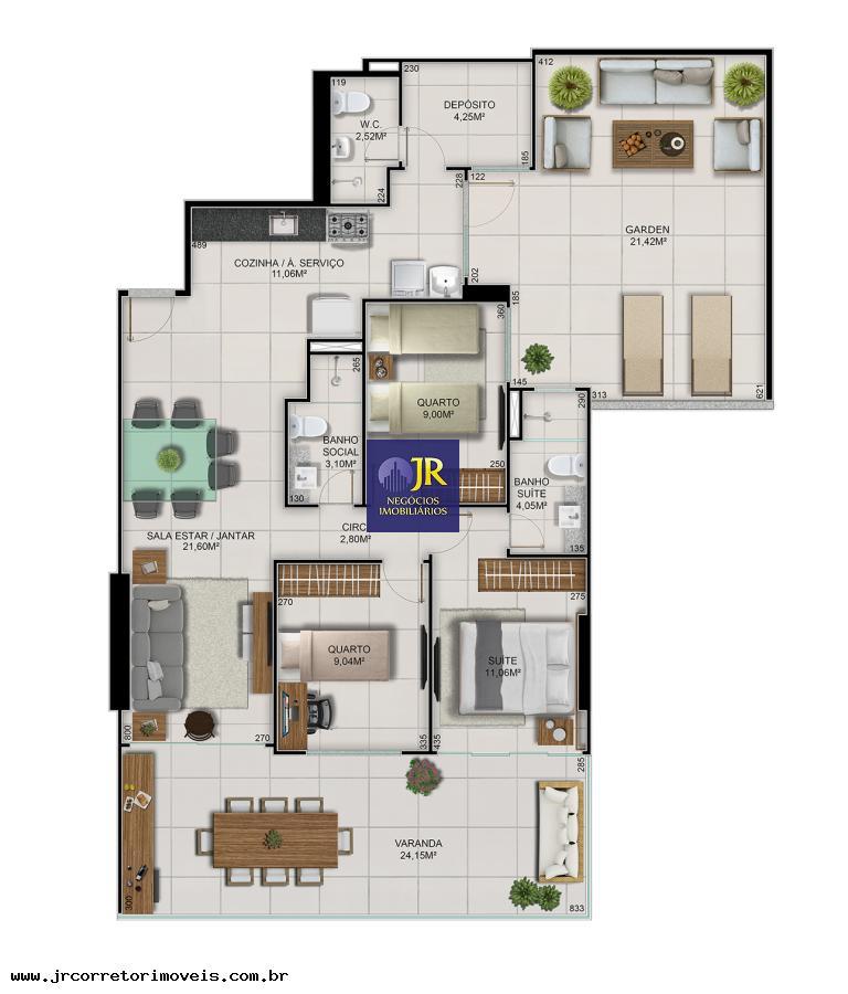 Apartamento à venda com 3 quartos, 1 suíte, 2 vagas e 130m² no Itapuã, Vila Velha (ES) — foto 8 de 18