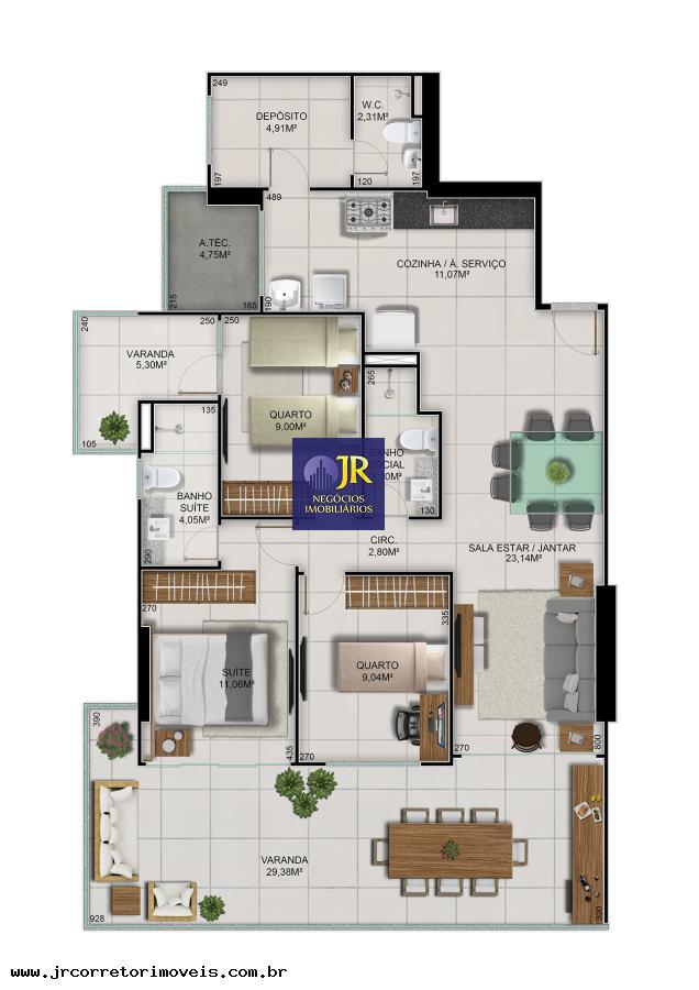 Apartamento à venda com 3 quartos, 1 suíte, 2 vagas e 130m² no Itapuã, Vila Velha (ES) — foto 7 de 18