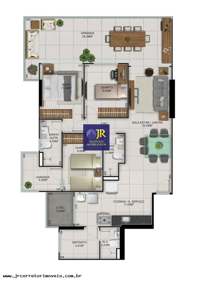 Apartamento à venda com 3 quartos, 1 suíte, 2 vagas e 130m² no Itapuã, Vila Velha (ES) — foto 9 de 18