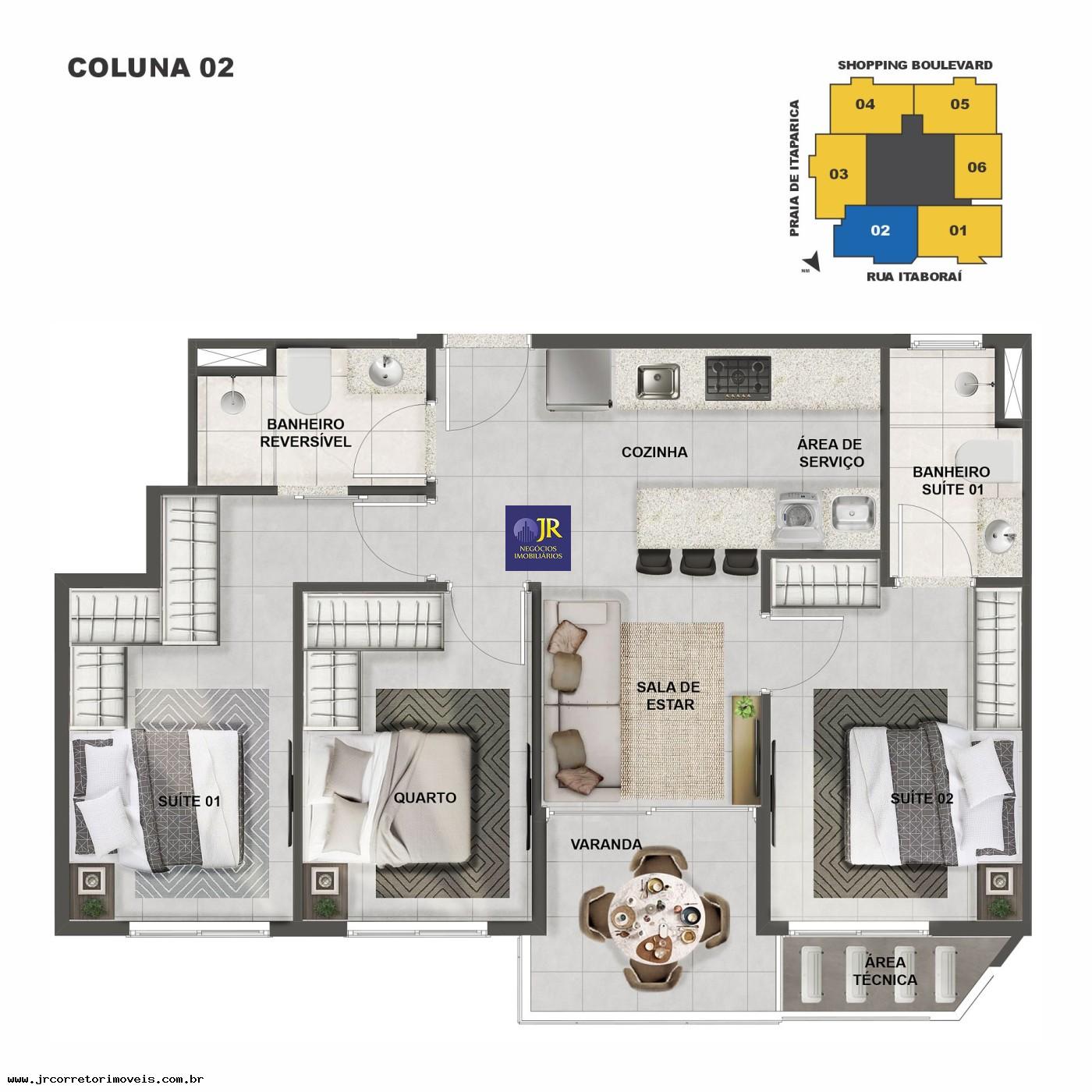 Apartamento à venda com 3 quartos, 2 suítes, 2 vagas e 80m² no Praia Itaparica, Vila Velha (ES) — foto 8 de 22