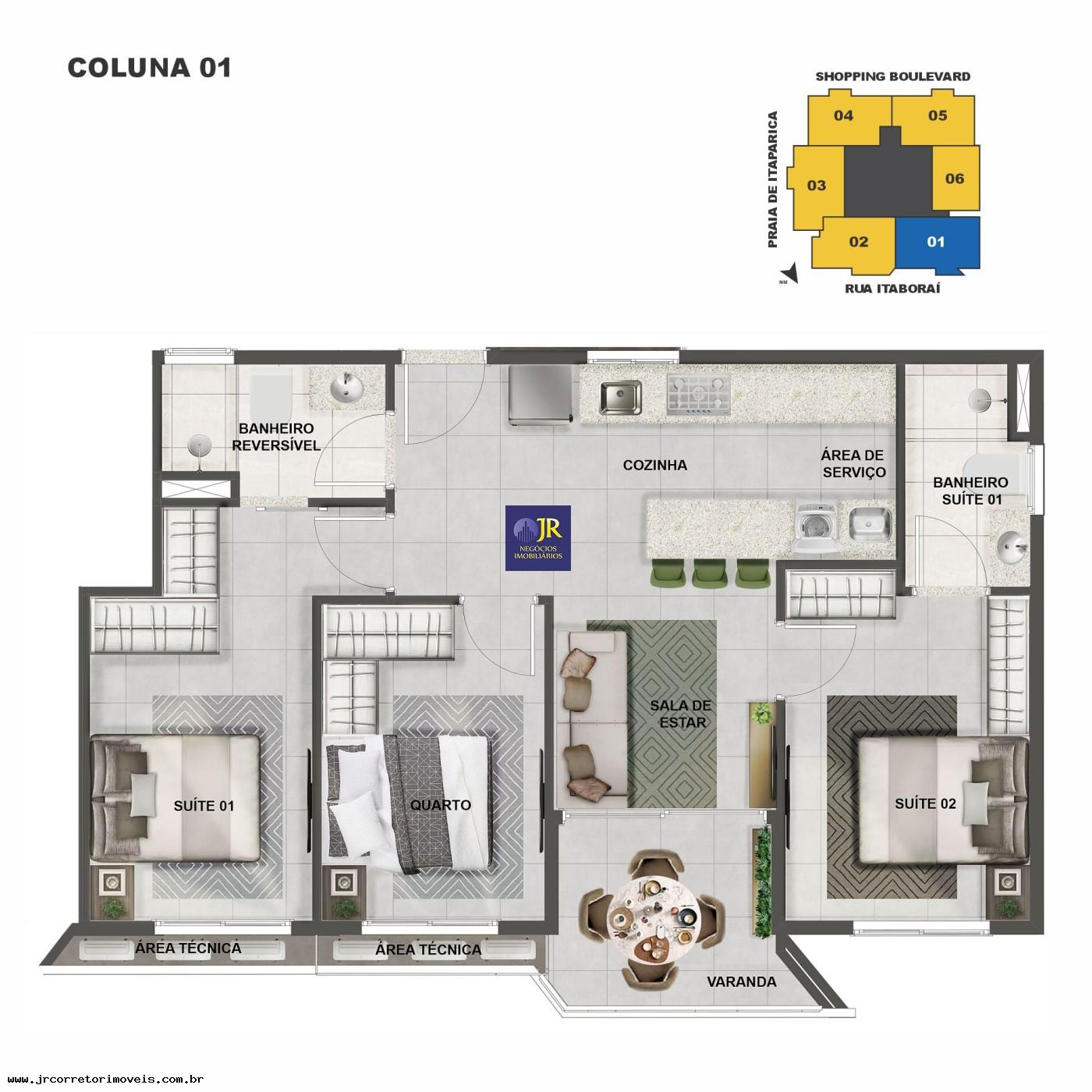 Apartamento à venda com 3 quartos, 2 suítes, 2 vagas e 80m² no Praia Itaparica, Vila Velha (ES) — foto 6 de 22