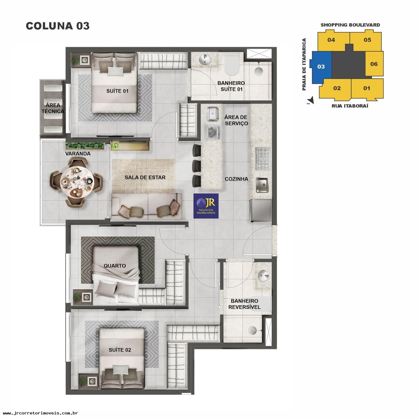 Apartamento à venda com 3 quartos, 2 suítes, 2 vagas e 80m² no Praia Itaparica, Vila Velha (ES) — foto 9 de 22