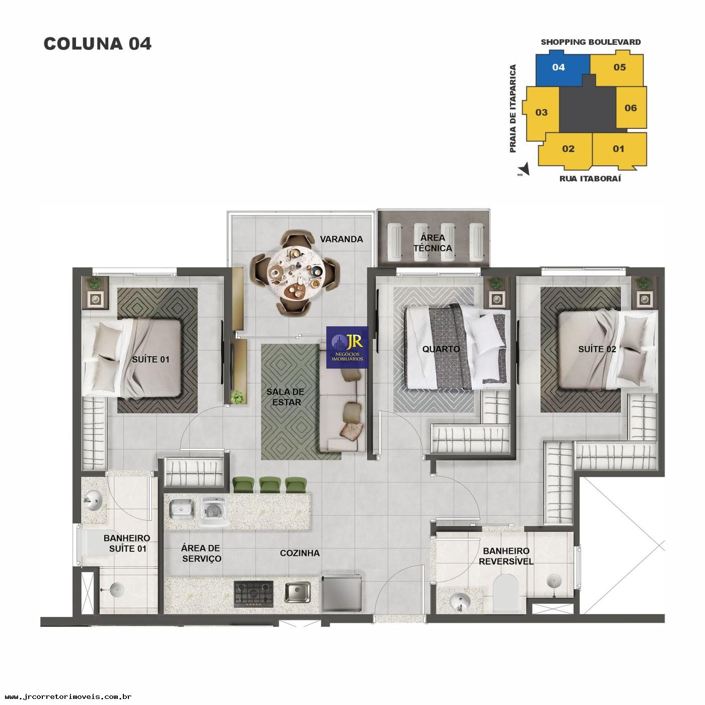 Apartamento à venda com 3 quartos, 2 suítes, 2 vagas e 80m² no Praia Itaparica, Vila Velha (ES) — foto 10 de 22